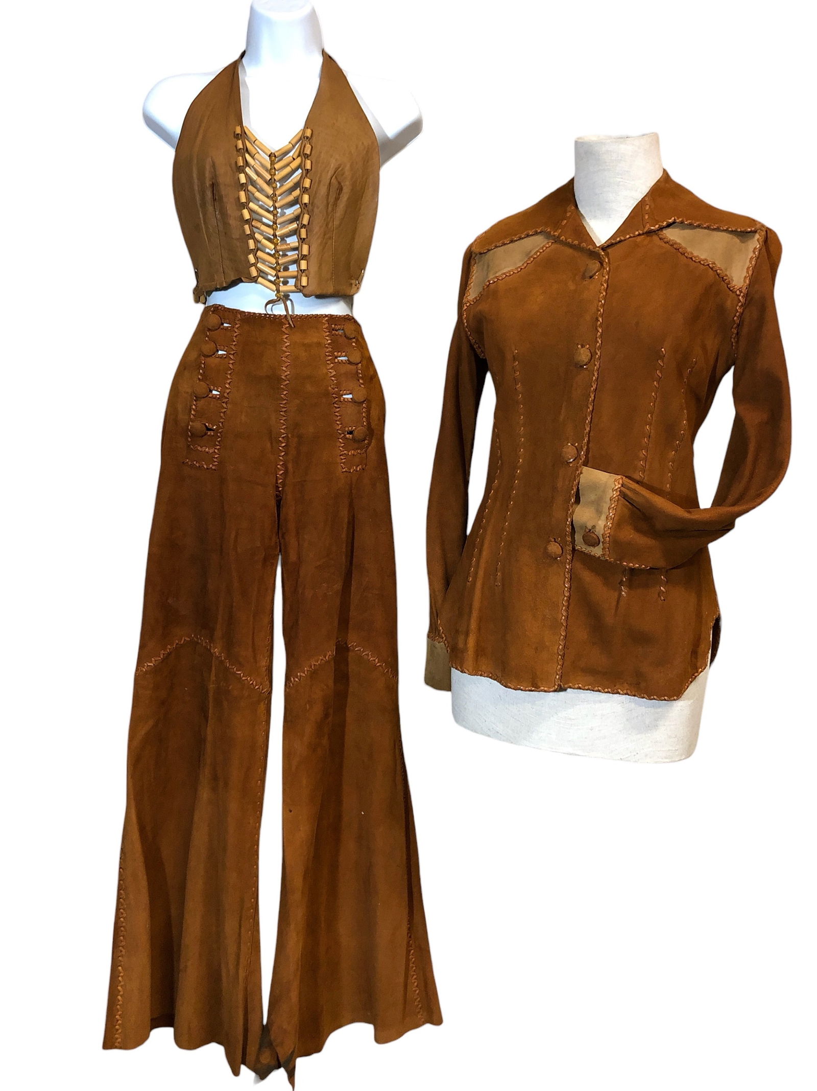 Vintage 1970s Western Wear Leather, Suede Set (1 of 8)