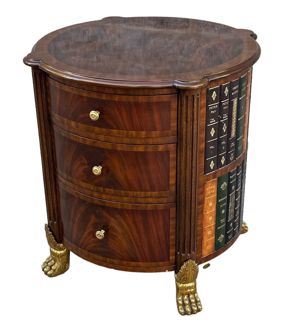 MAITLAND SMITH Round Bookspline Leather Lamp Table (1 of 10)