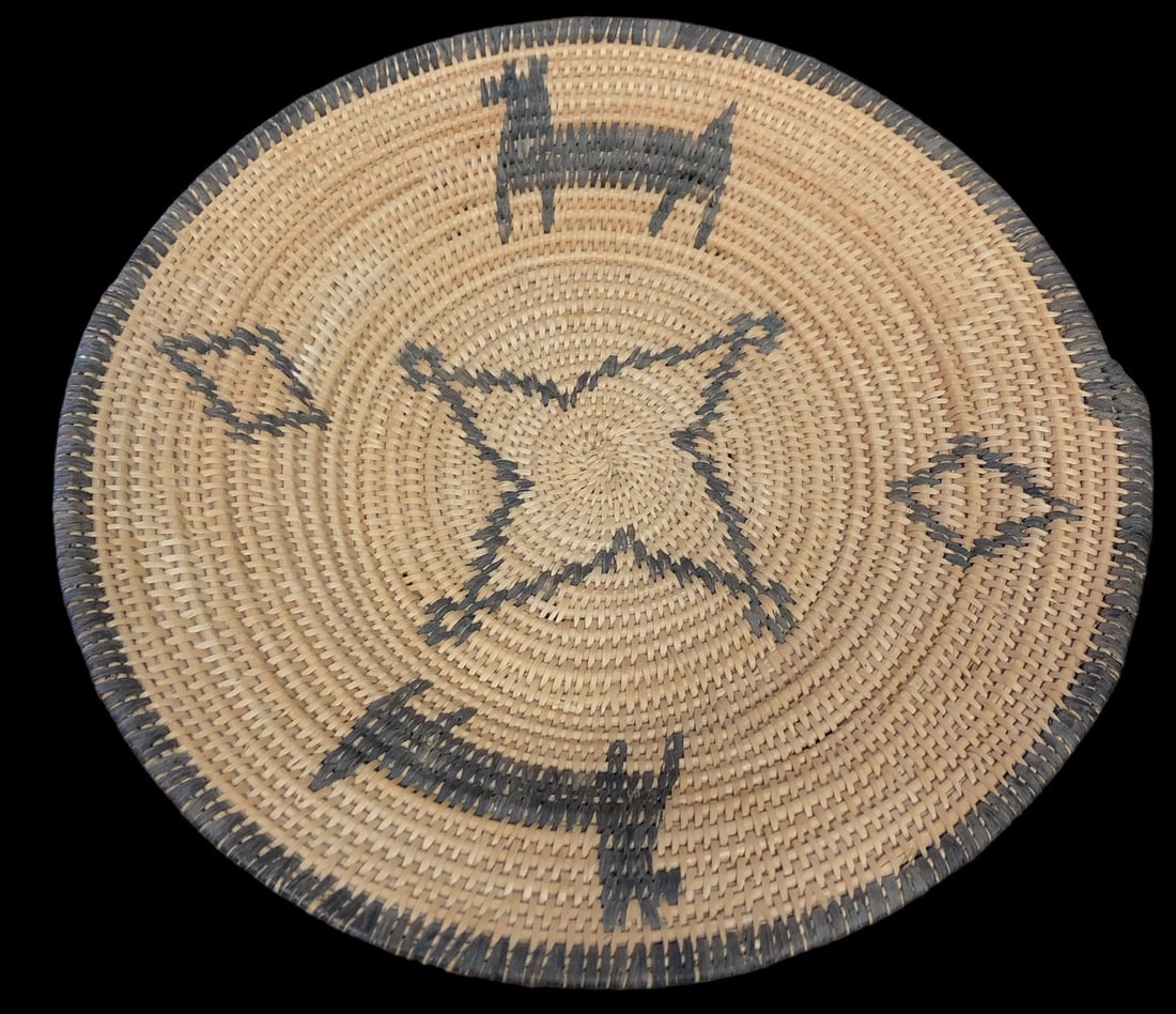 Native American Apache Woven Dog Basket (1 of 2)
