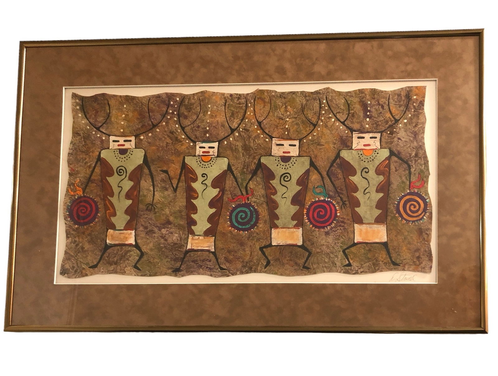 DEBORAH STOWELL Signed Native American Mixed Media (1 of 7)