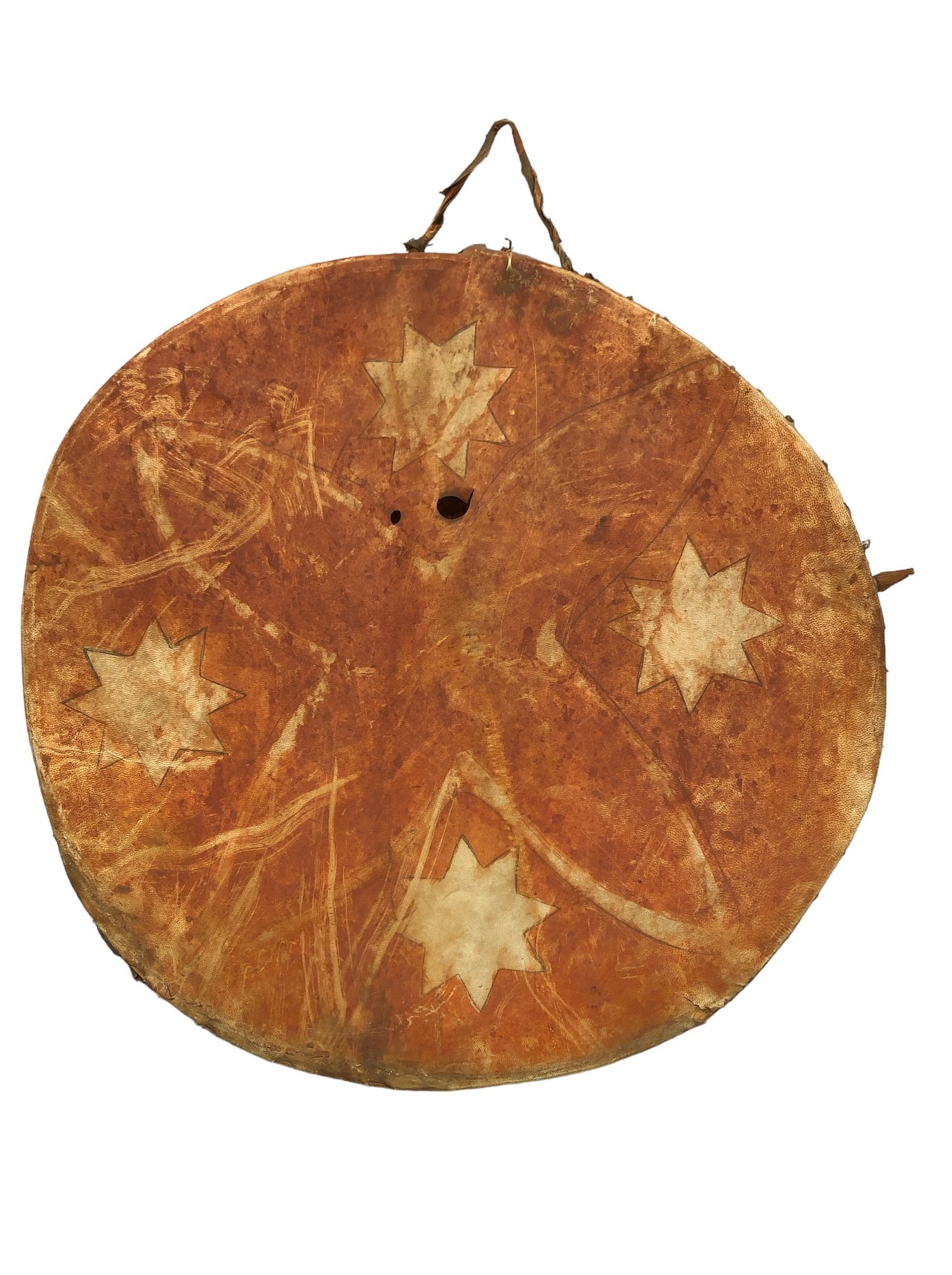 Native American Tarahumara Dyed Hide Drum (1 of 6)