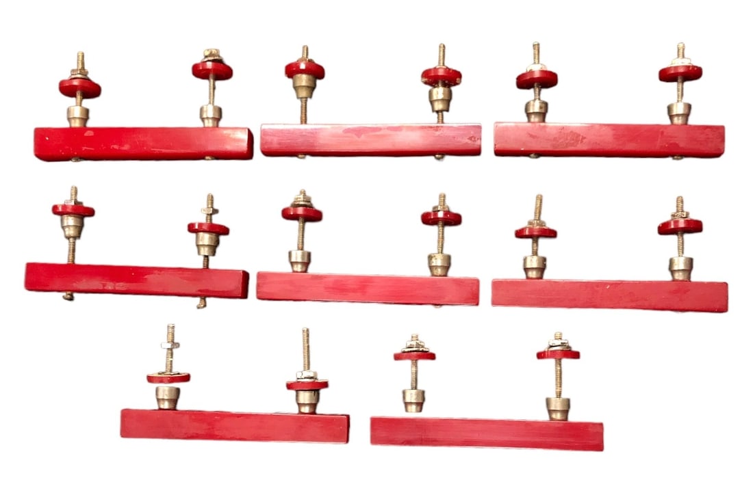 (8) Art Deco Cherry Red Bakelite Cabinet Pulls (1 of 4)