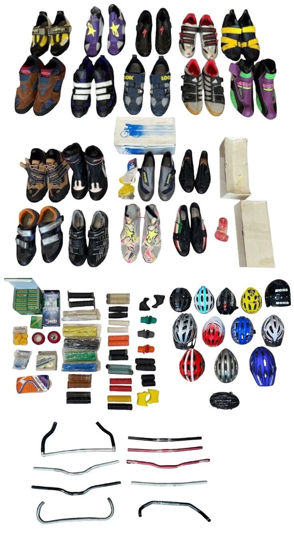 Large Collection Racing Bicycle Shoes, Handlebars, & Accessories CINELLI, SPECIALIZED (1 of 6)