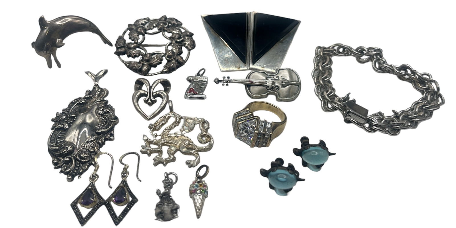 Collection Mostly Sterling Silver Jewelry (1 of 8)