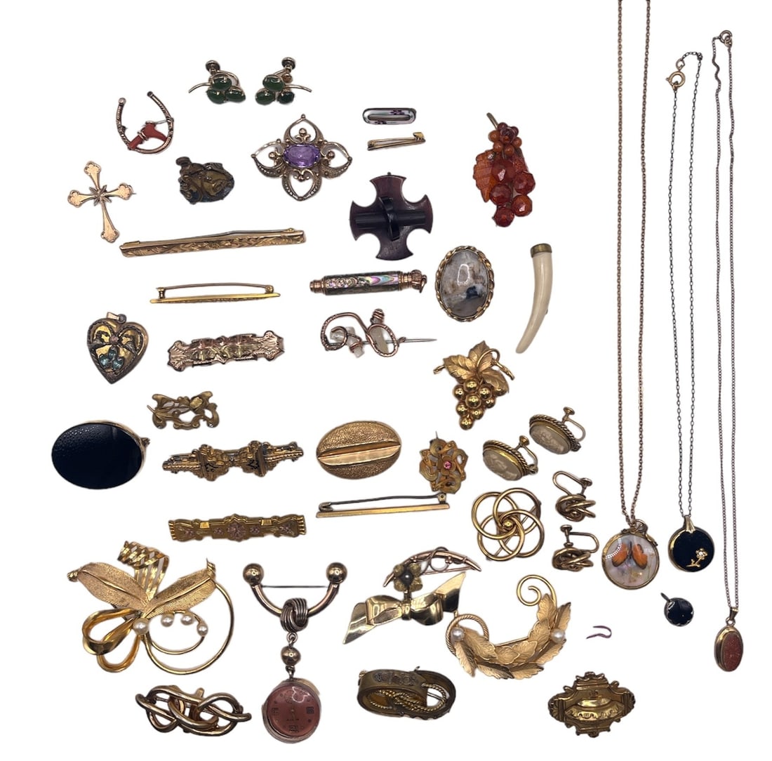 Collection Mostly Gold Filled Jewelry, Some Possible Gold (1 of 8)