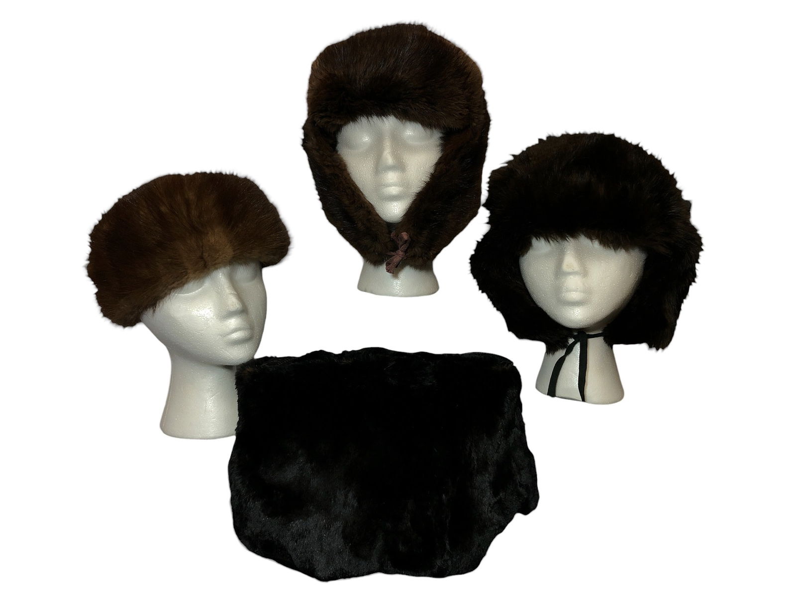 Collection Russian Fur Trapper Hats and Purse (1 of 4)