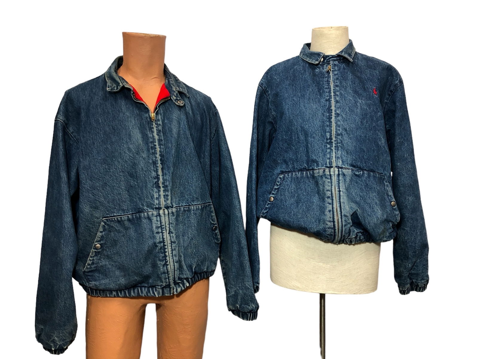 (2) Vintage RALPH LAUREN Denim Bomber Jackets (1 of 9)