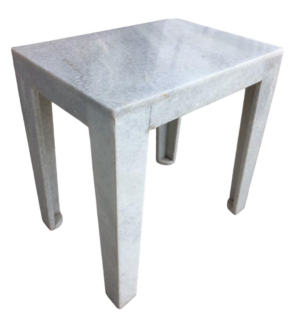 Mid Century Geometric Marble Side Table (1 of 5)