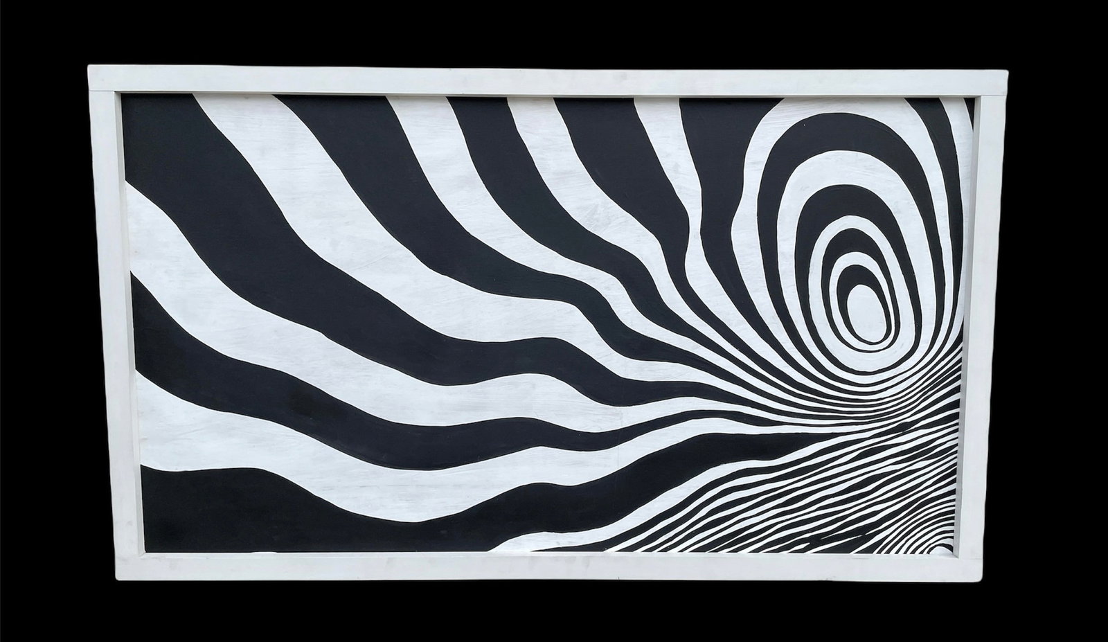 Large Mid Century Op Art Oil Painting (1 of 4)