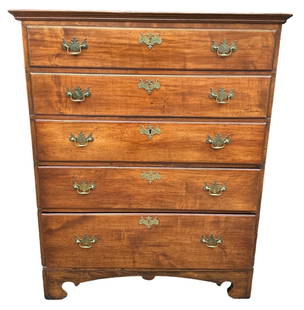 Fine Tall Antique Blanket Chest Dresser: 50.5" H x 40.5" W x 19" D