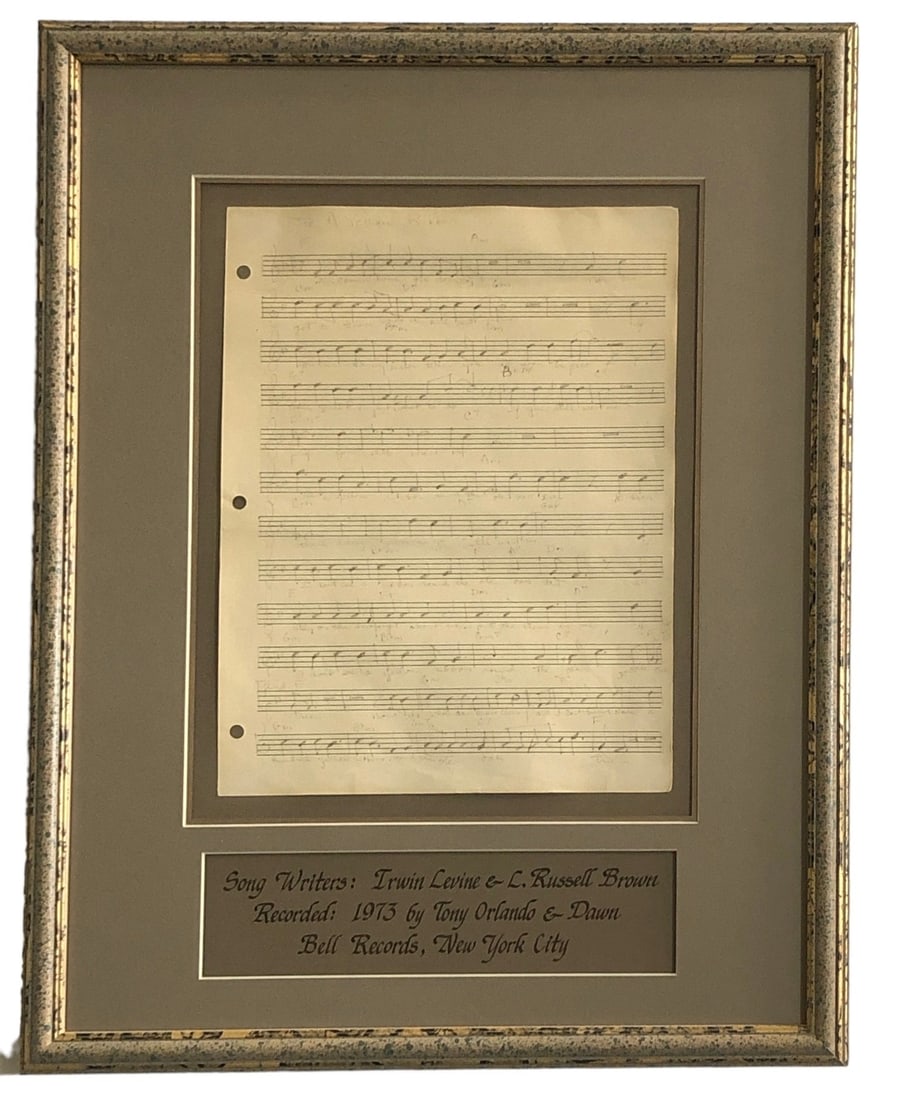 Original "Tie a Yellow Ribbon" Handwritten Sheet Music (1 of 5)