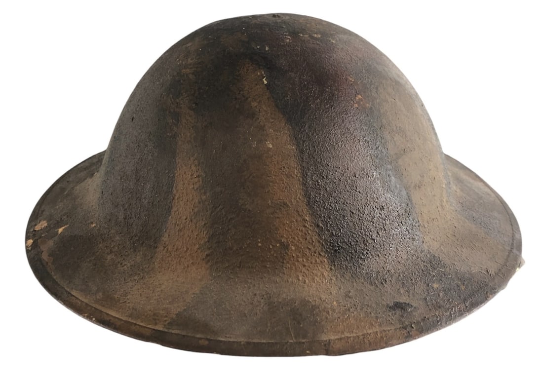 WWI M1917 Camouflage Helmet Battlefield Helmet: 4" H x 11.5" W x 12.25" D