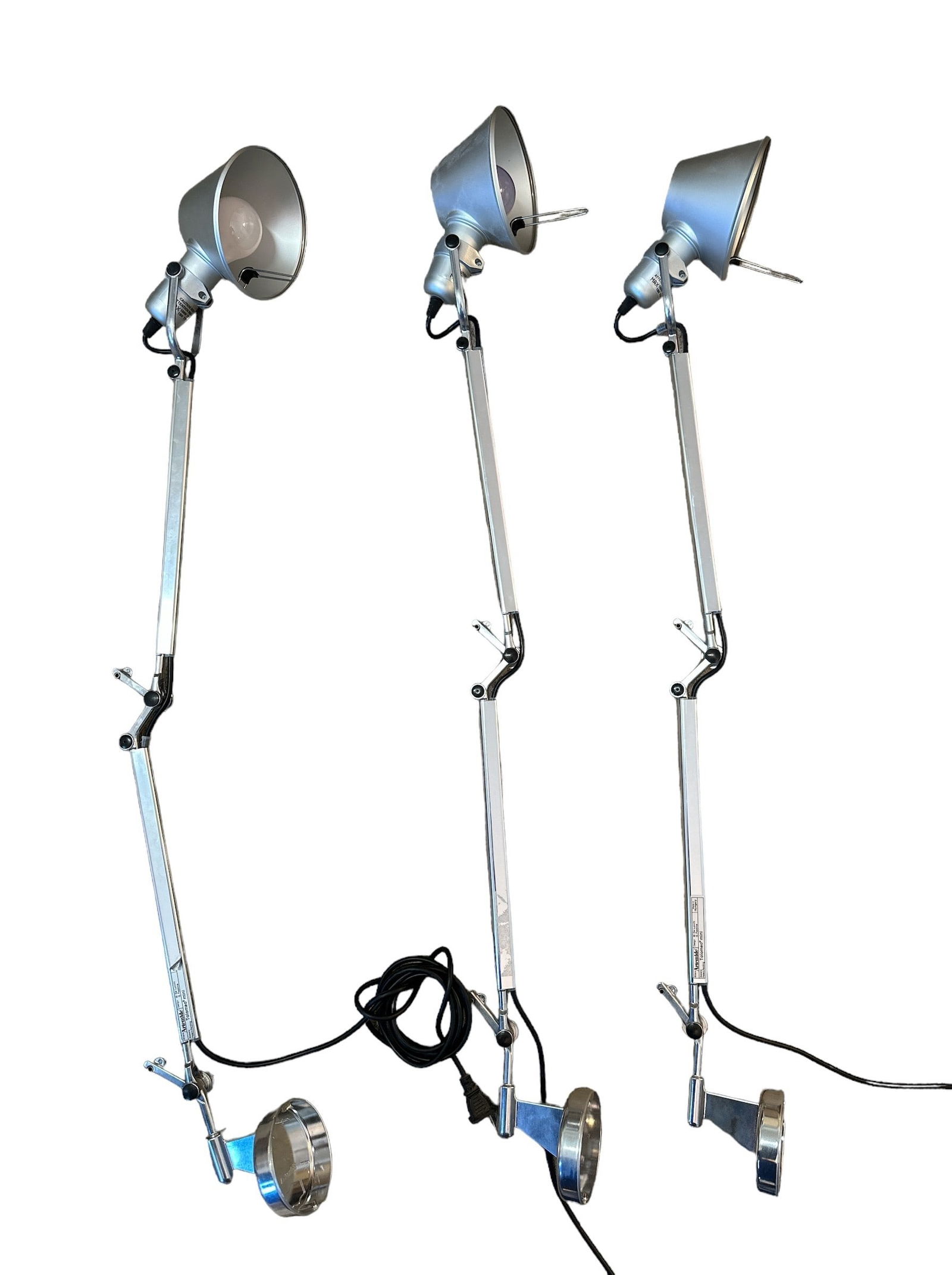 DE LUCCHI & FASSINA for ARTEMIDE "Tolomeo" Wall Lights, Set of 3 (1 of 3)