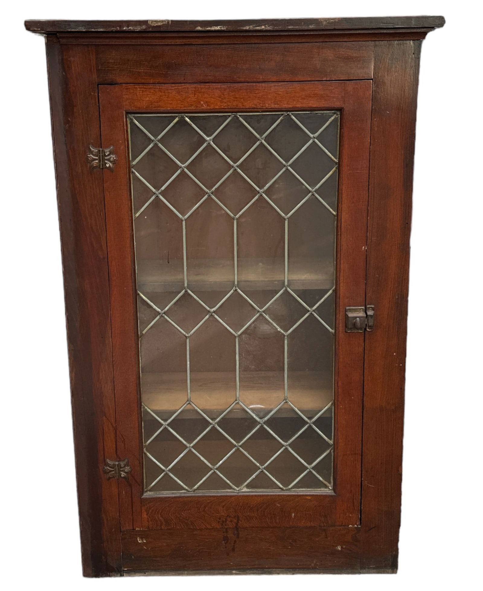 Victorian Mahogany Bookcase, Leaded Glass Door (1 of 4)
