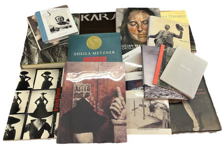 Collection (17) Photography Coffee Table Books: Largest book measures 12.25" H x 9.25" W. Includes photographers such as Lucian Freud, Thomas Walter, Sheila Metzner, Irving Penn, and more.