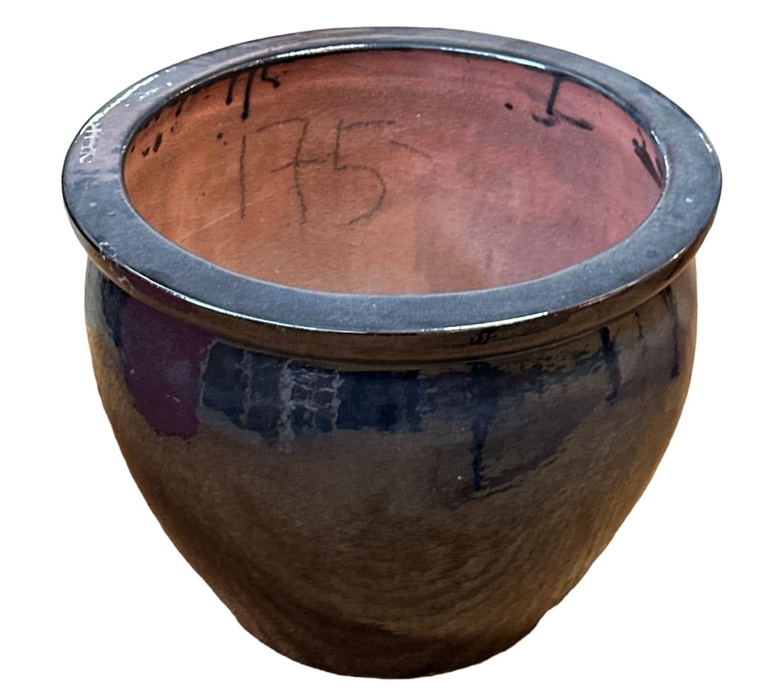 Beautiful Glazed Terracotta Garden Planter, Italian (1 of 3)