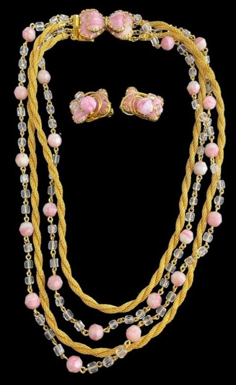 Vintage Designer HOBE Bowtie Demi Parure (1 of 6)