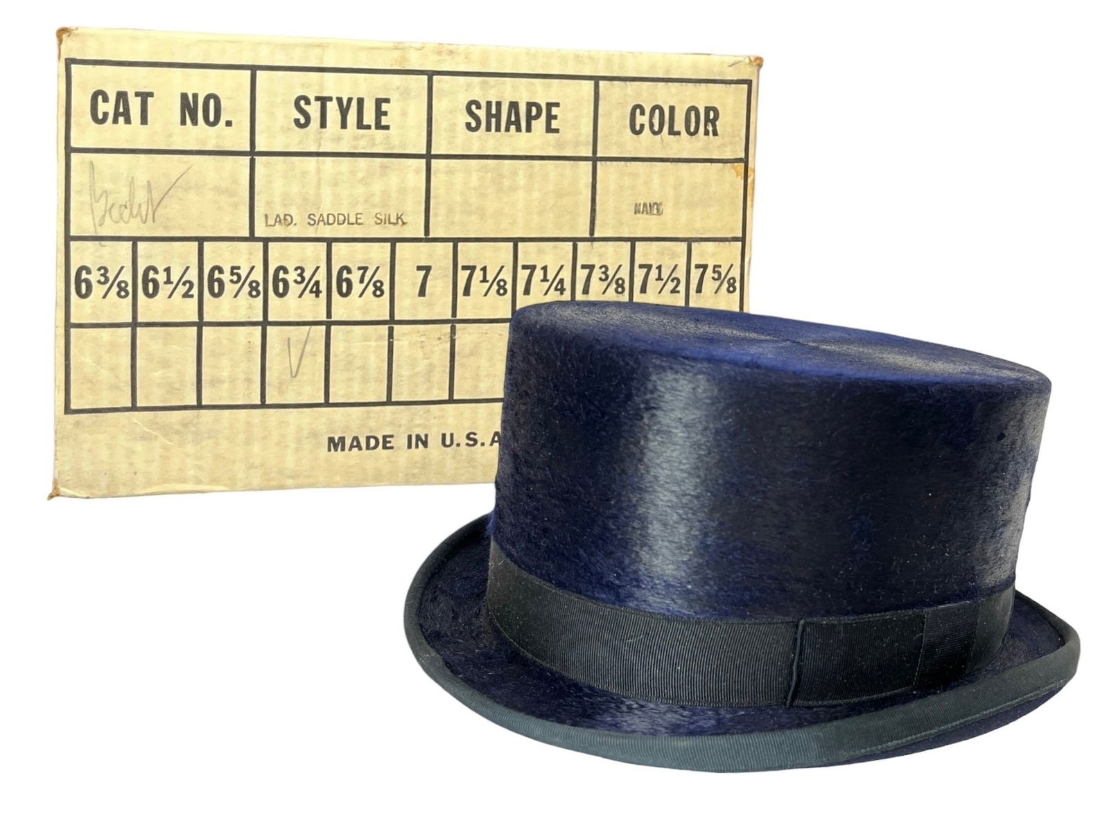 Mens Beaver Top Hat w/ Original Box (1 of 8)