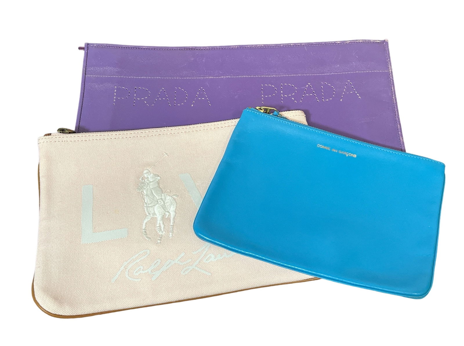 PRADA For I. MAGNIN, COMME Des GARCONS, & RALPH LAUREN Clutch Pouches (1 of 9)