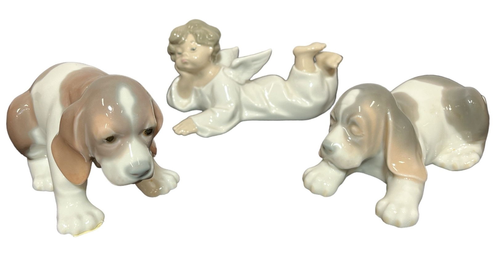 Three LLADRO Figurines, Puppies, Angel (1 of 6)