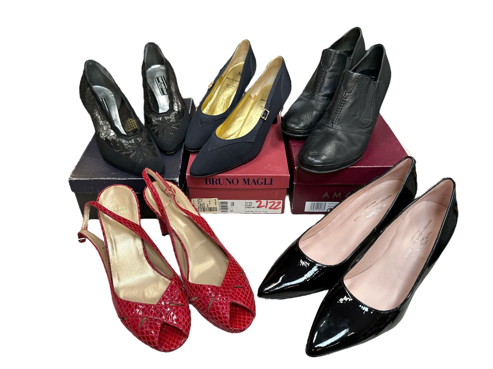 Collection Vintage, Contemporary Womens Heels, STUART WEITZMAN, BRUNO MAGLI, AMALFI: All size 9.5 - 10.5