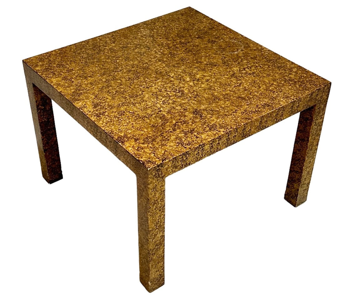 Mid Century HENREDON Faux Tortoise Shell End Table (1 of 5)