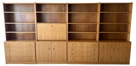 Teak Mid Century Modular Wall Unit, VAN PELT Belgium