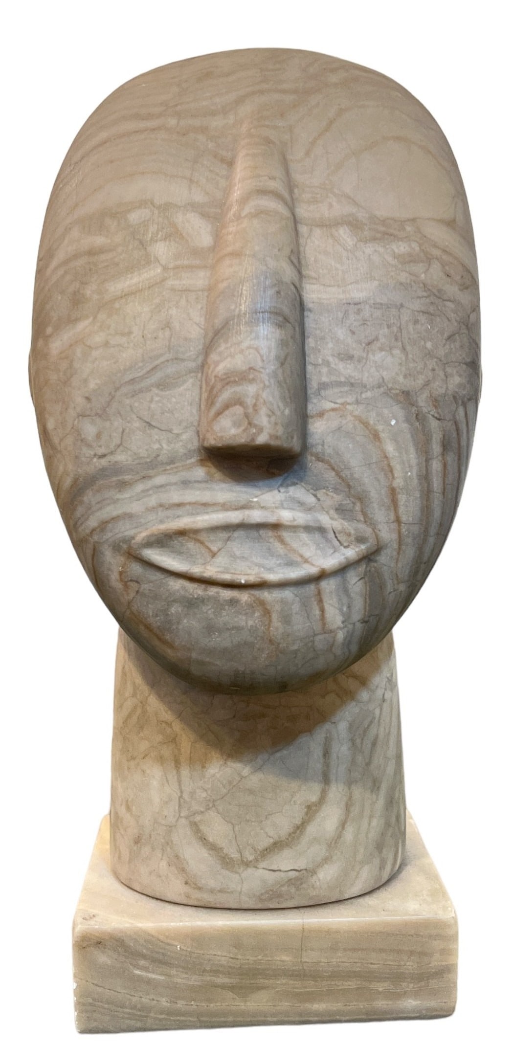 Surrealist Stone Face Sculpture (1 of 3)