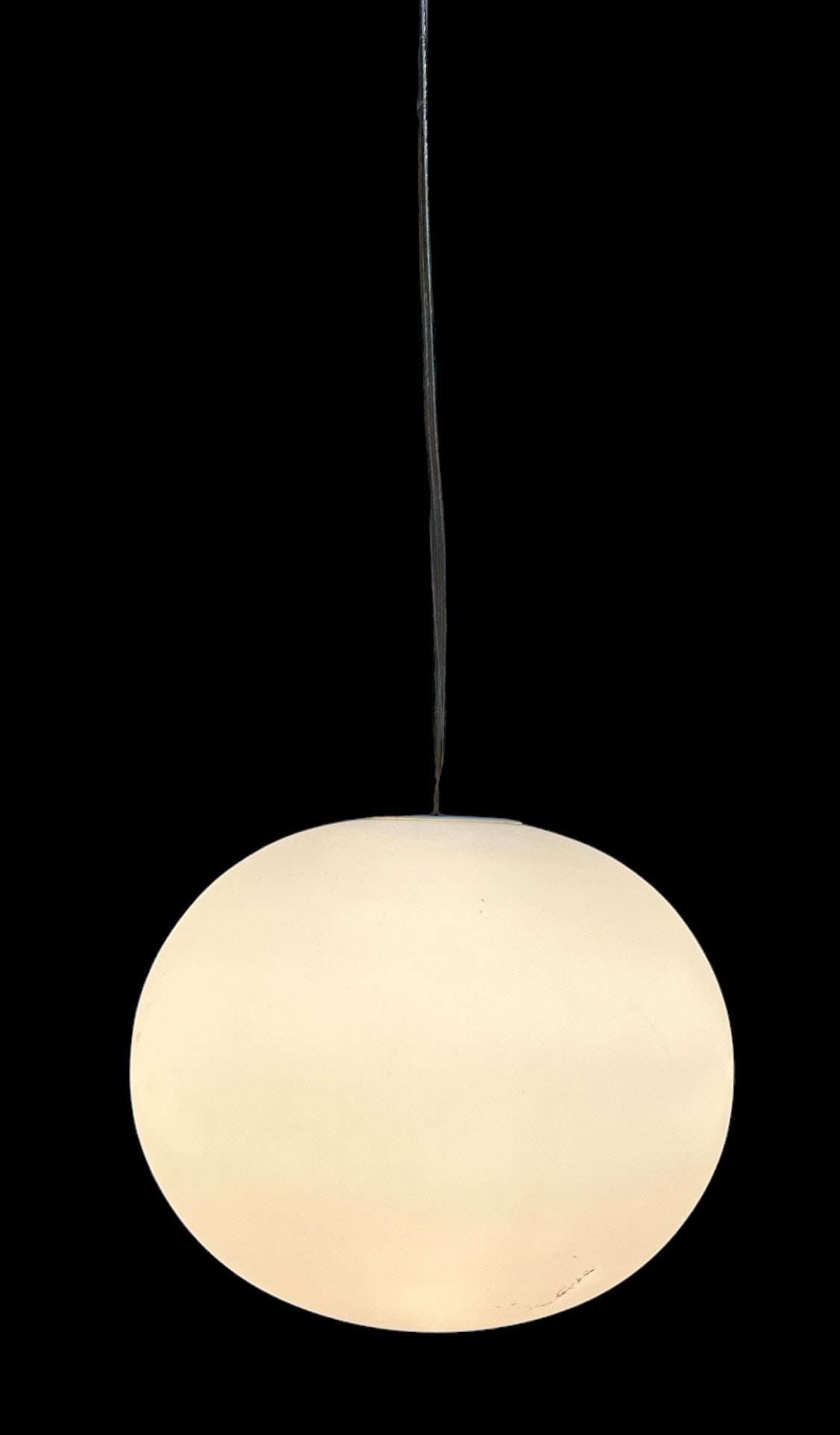 JASPER MORRISON for FLOS Italy Glo-Ball Pendant Light: 10" x 12" x 42" drop x 5.75" ceiling cap