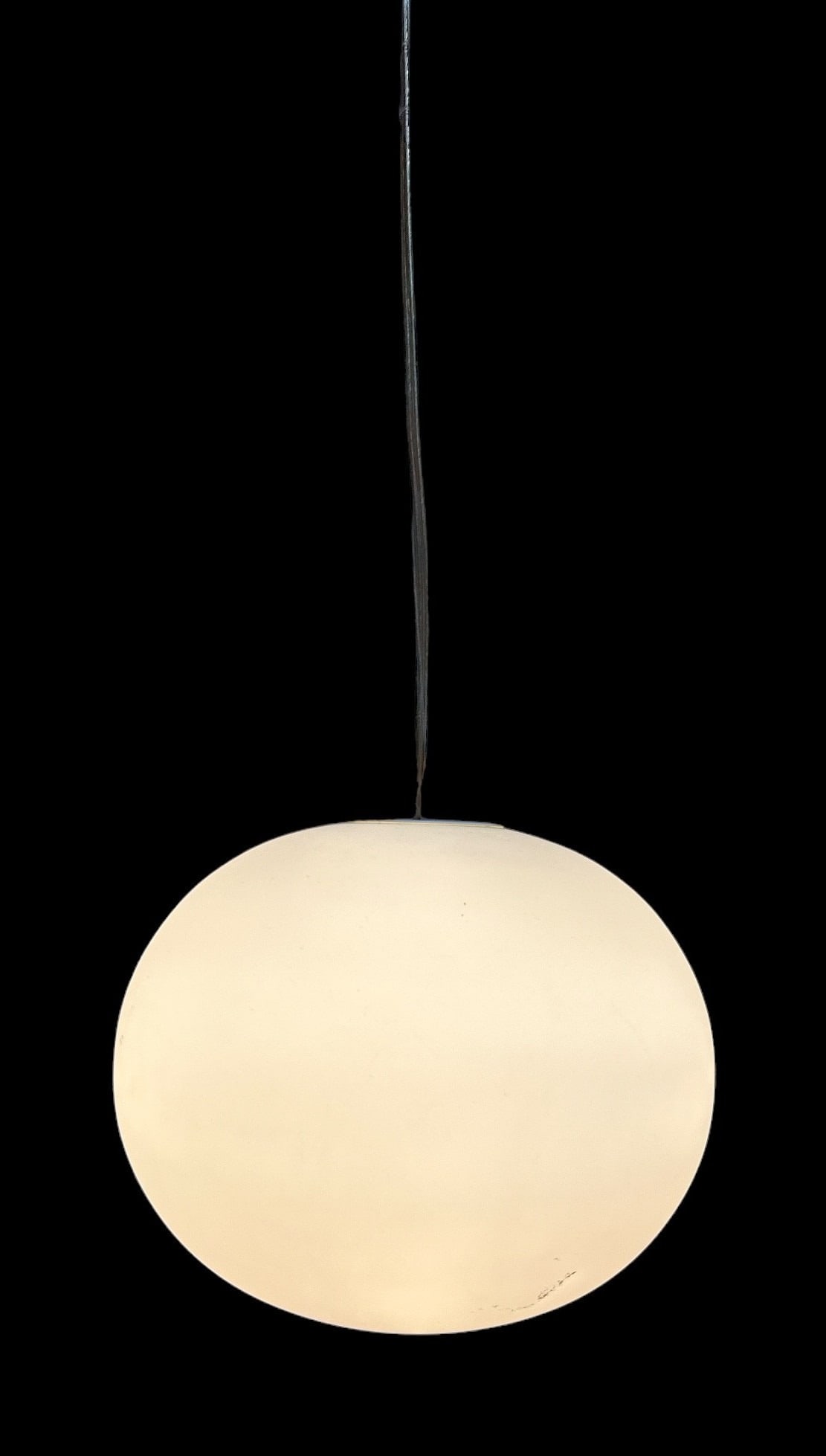 JASPER MORRISON for FLOS Italy Glo-Ball Pendant Light: 10" x 12" x 42" drop x 5.75" ceiling cap