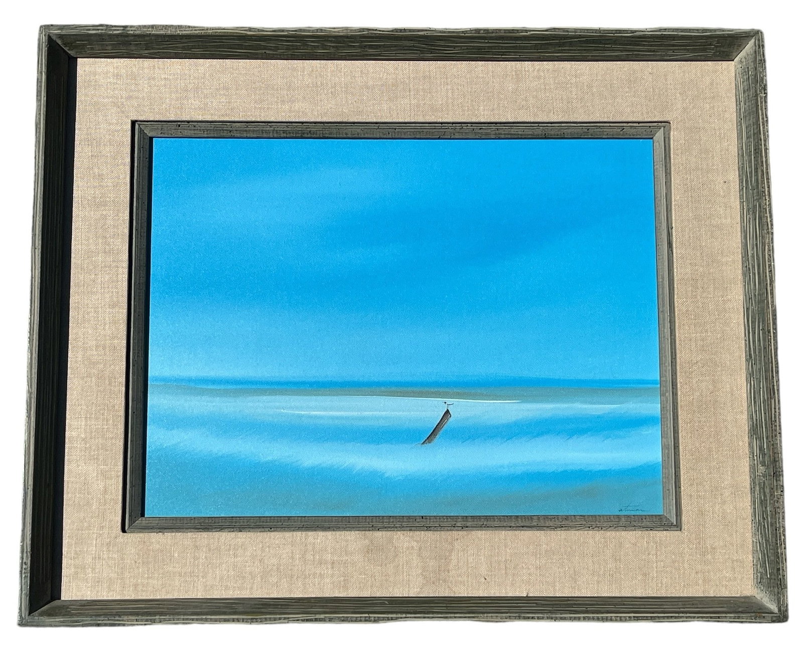 ATMAR Surrealist Ocean Scene on Canvas: 17.75" H x 22" W.