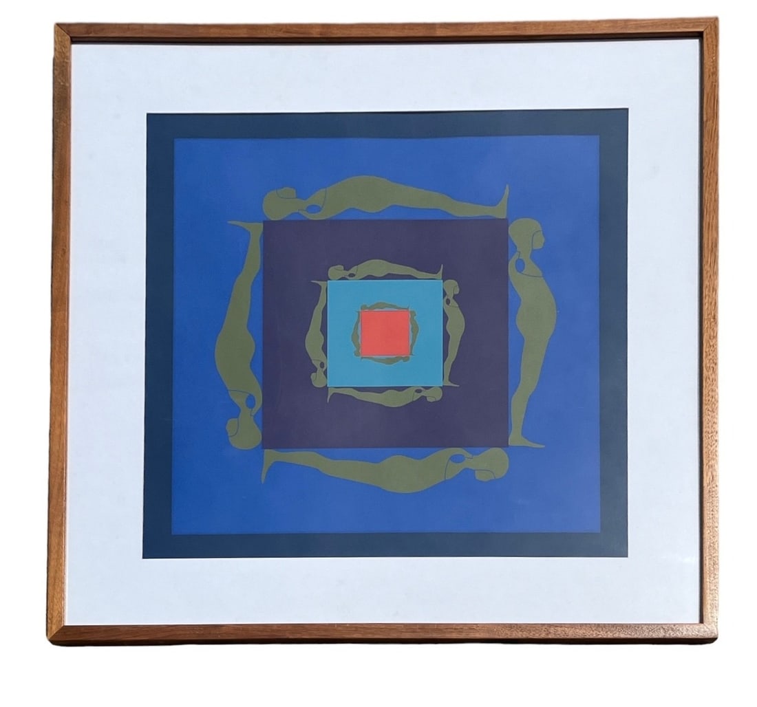 ERNEST TROVA "Falling Man" Serigraph: 30.25" H x 30" W.