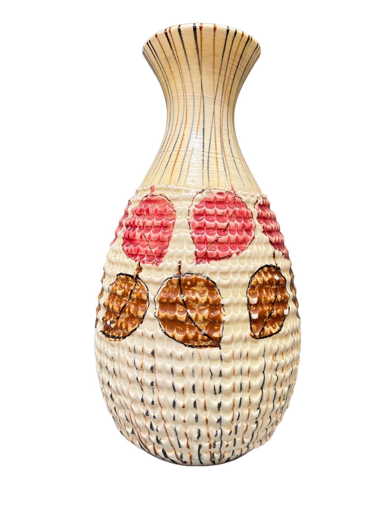 BITOSSI Style Mid Century Italian Stem Vase, Signed and Numbered: 7.25" H x 3.5" DIA at widest, 2" DIA at top.