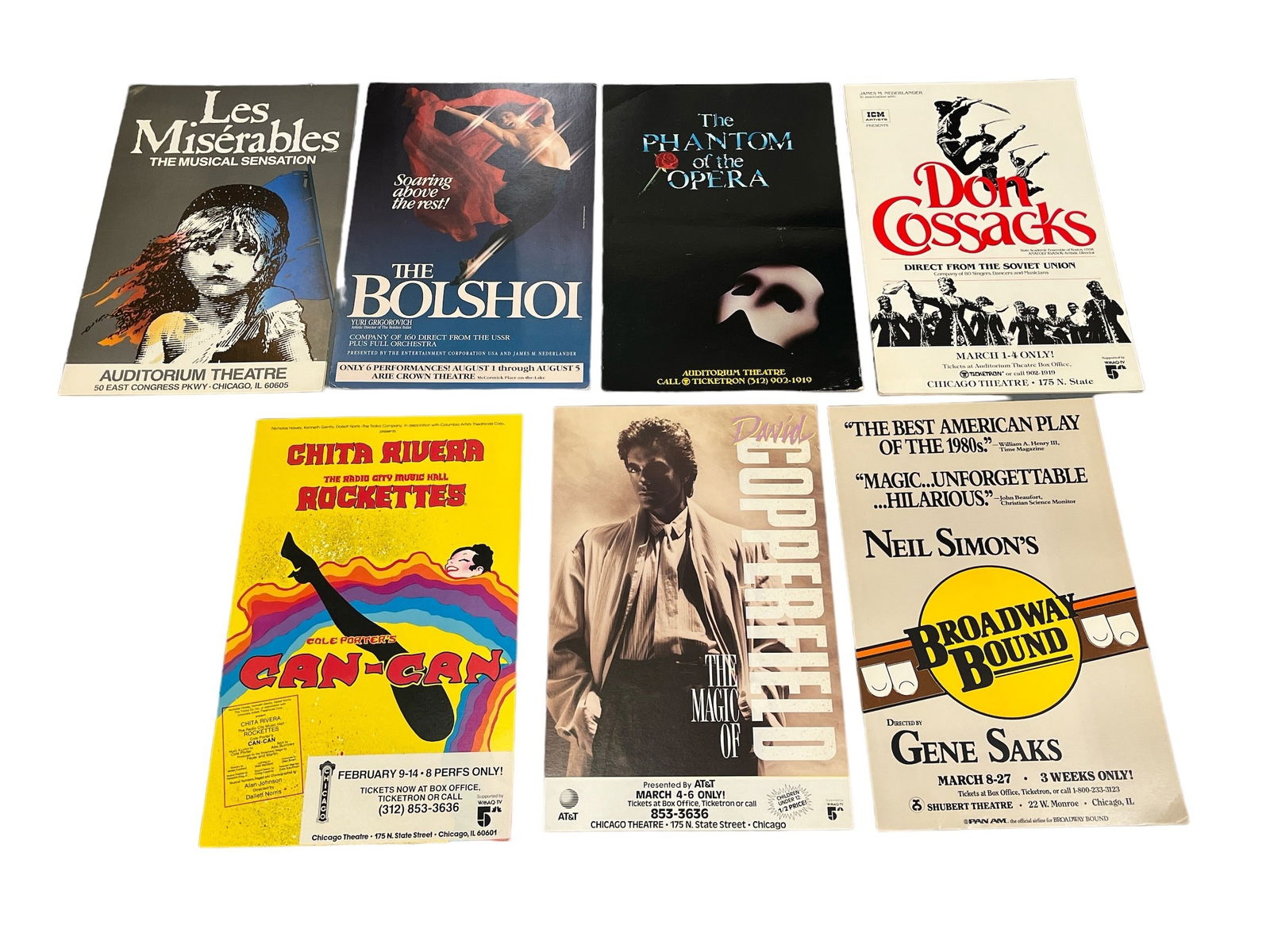 Collection Vintage Broadway Posters, Chicago Theater, Auditorium Theater (1 of 3)