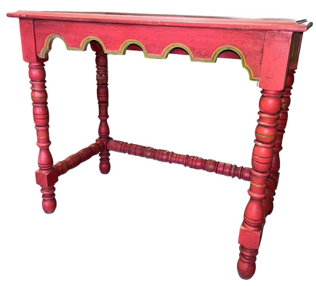 Red Farmhouse Console Table (1 of 7)