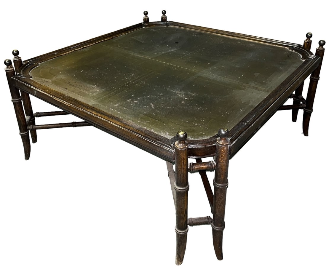 CHIPPENDALE Style Brass Coffee Table (1 of 5)