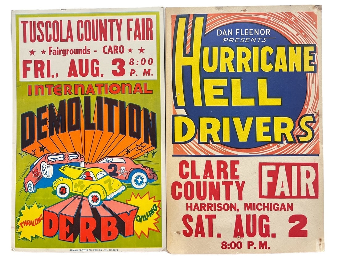 Vintage Fair, Demolition Derby Carnival Posters (1 of 3)
