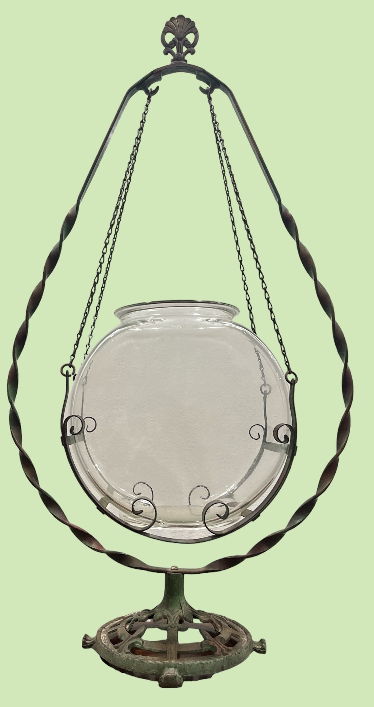 Art Deco Hanging Fish Bowl, Rare (1 of 6)