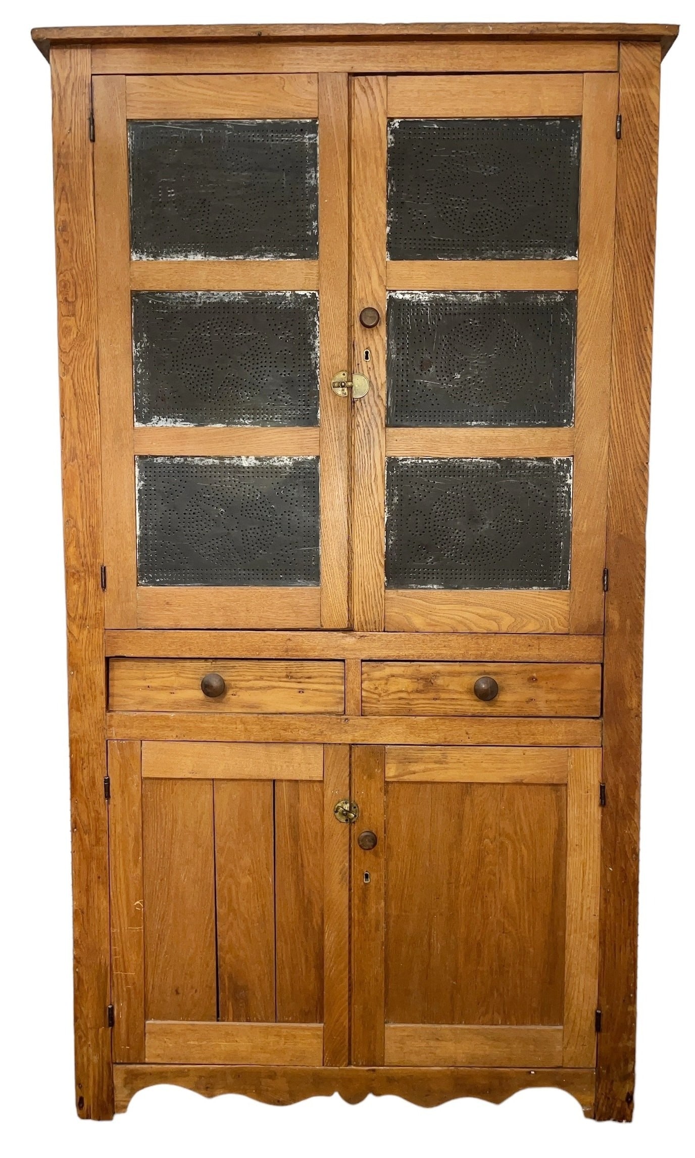 Antique Punched Tin Cupboard (1 of 7)