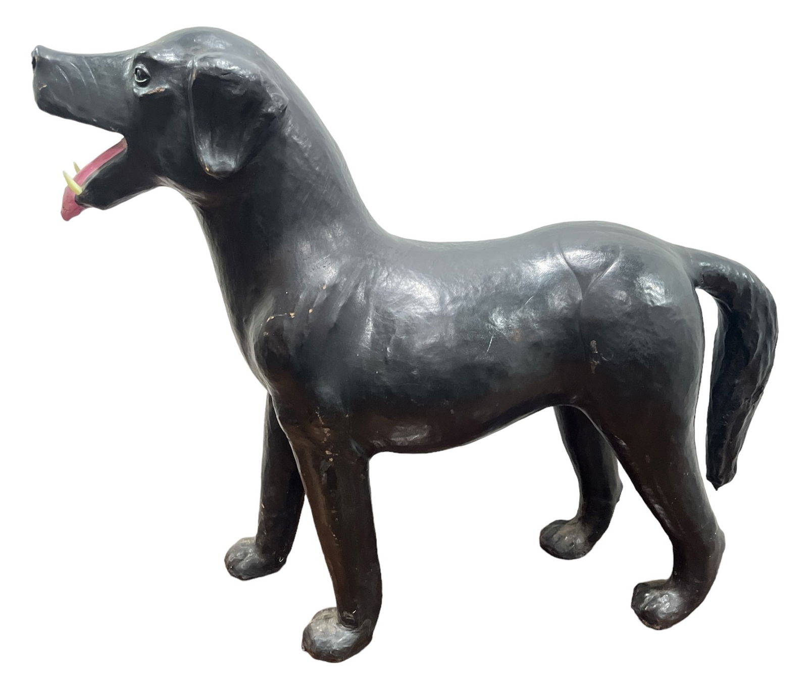 Life Size Folk Art Leather Dog Figure (1 of 7)