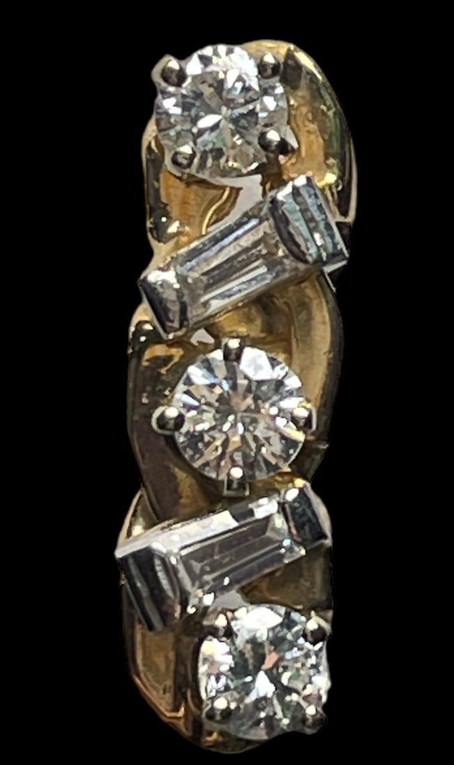 14k Gold and Diamond Tie Pin (1 of 7)