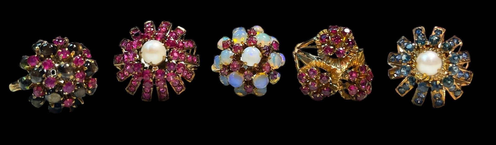 Five 10k Gold and Gemstone Rings (1 of 8)