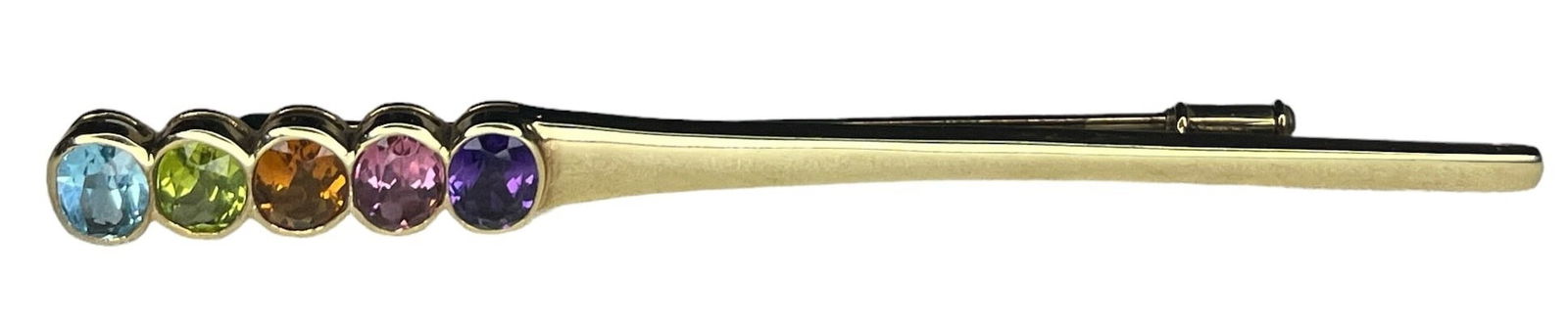 Large 14k Gold and Multi Gem Brooch (1 of 3)