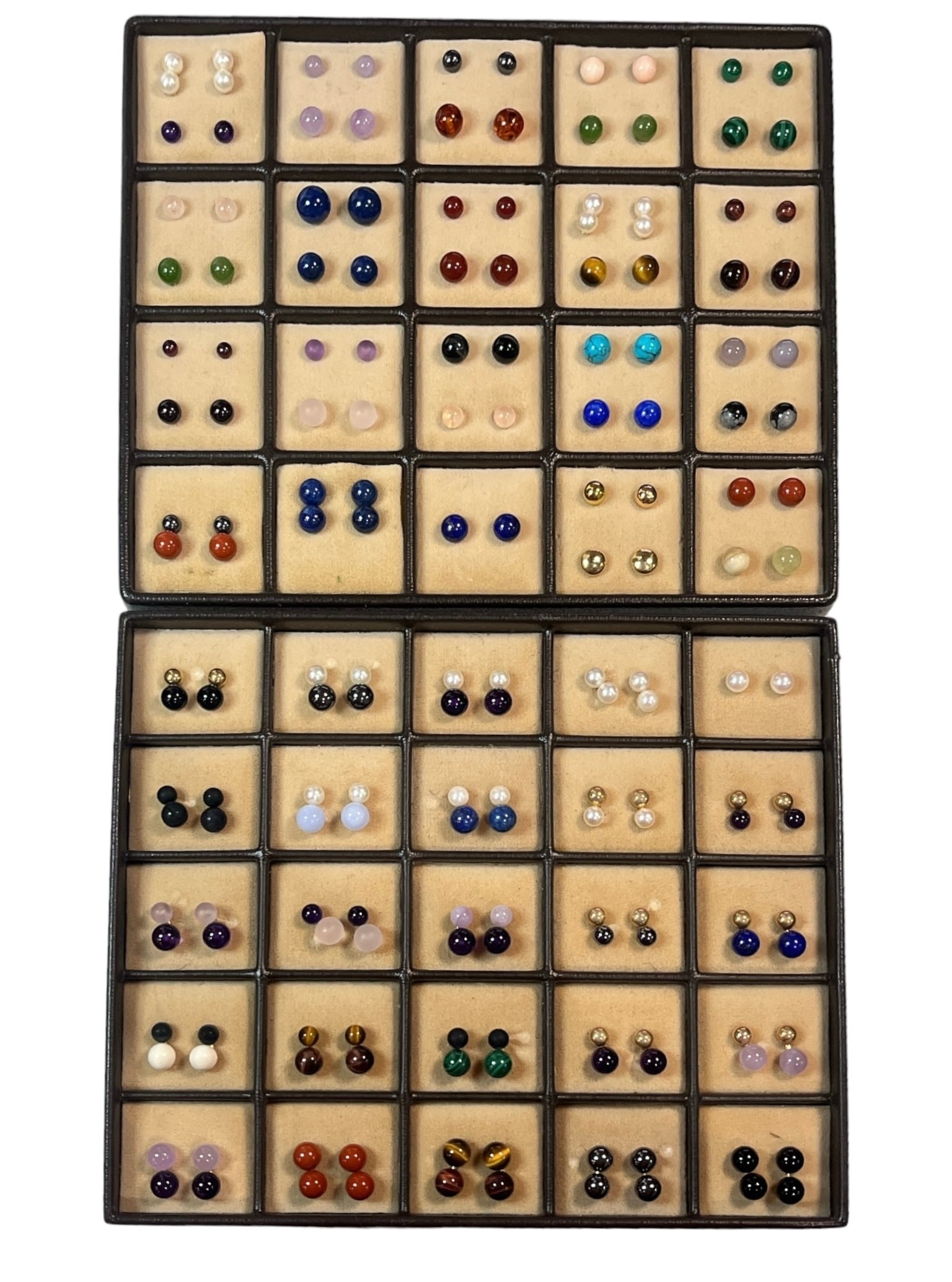 Large Collection 14k Gold and Semi Precious Stone Earrings (1 of 6)