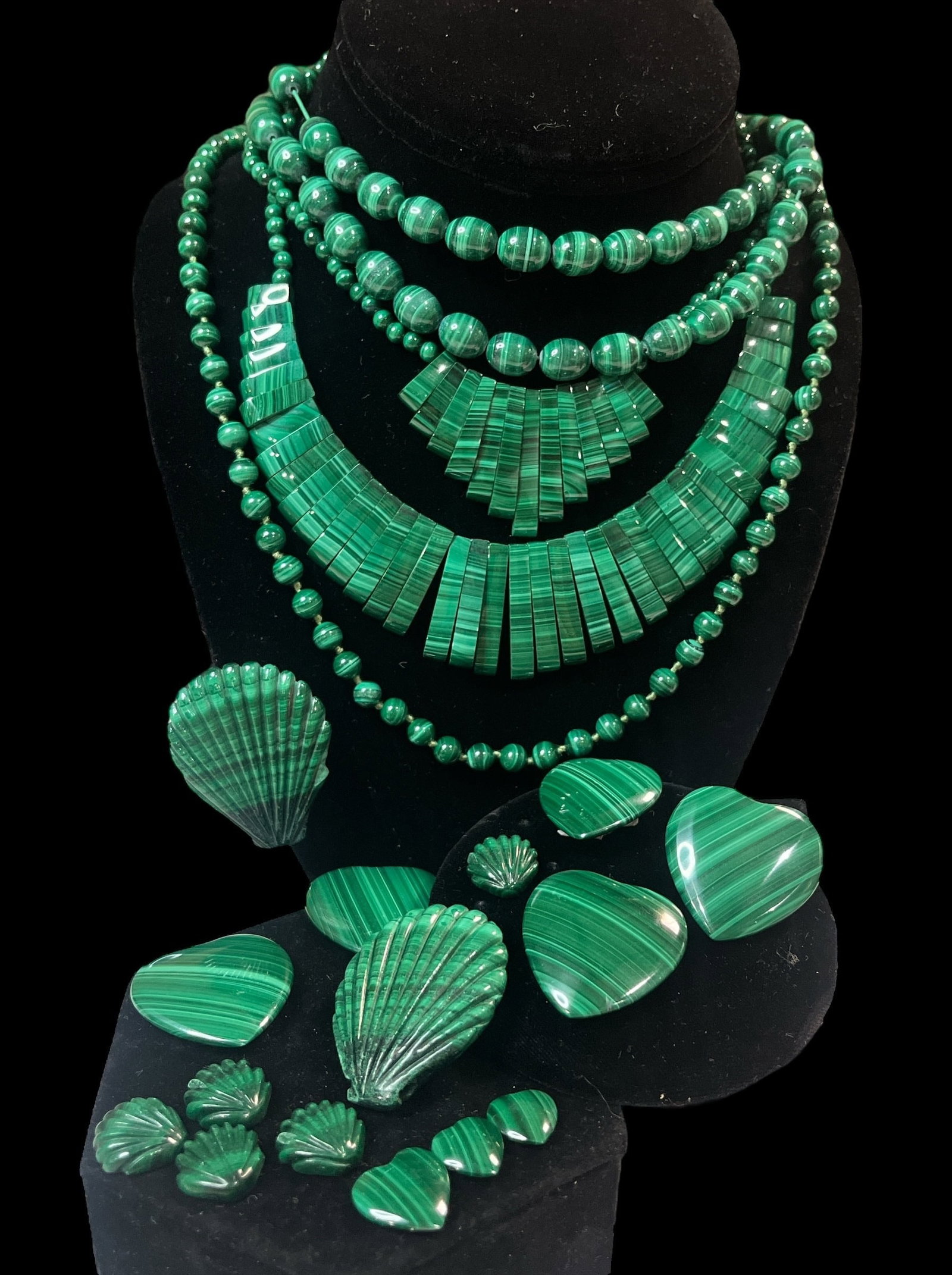 Large Malachite Jewelry Collection (1 of 5)