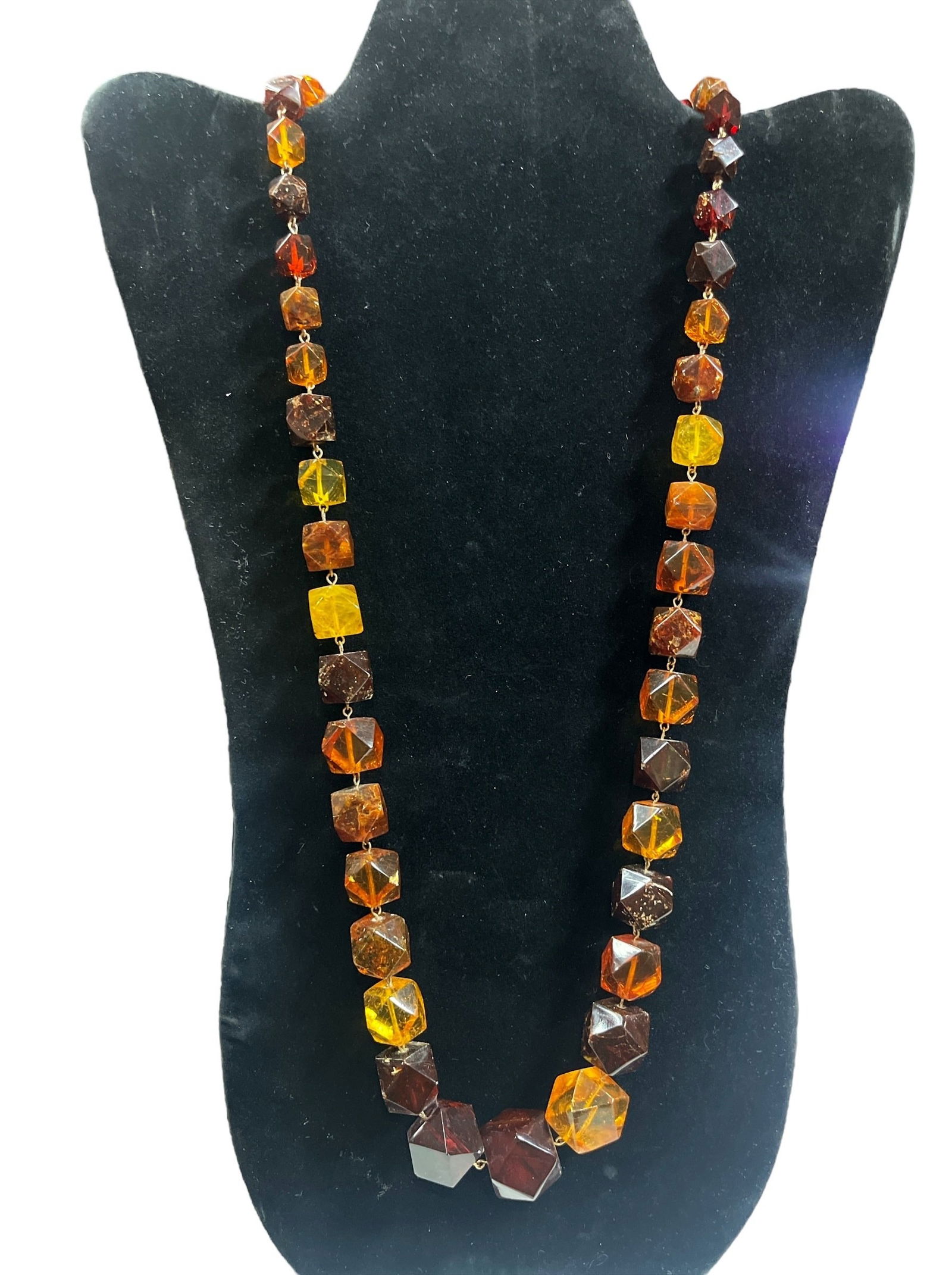 Beautiful Gold Filled and Graduated Amber Necklace (1 of 5)