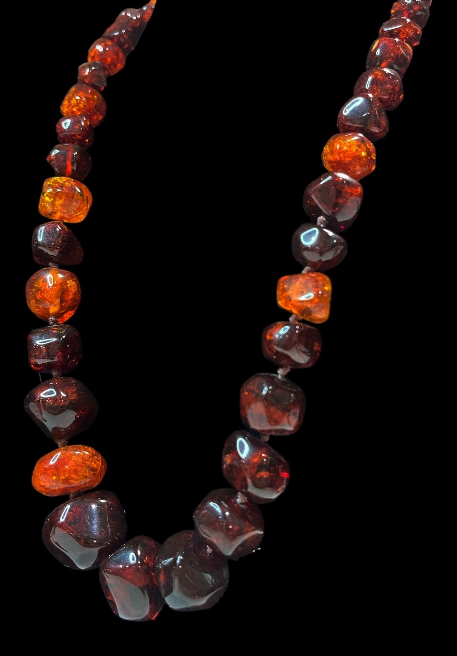 Vintage Graduated Amber Bead Necklace (1 of 5)