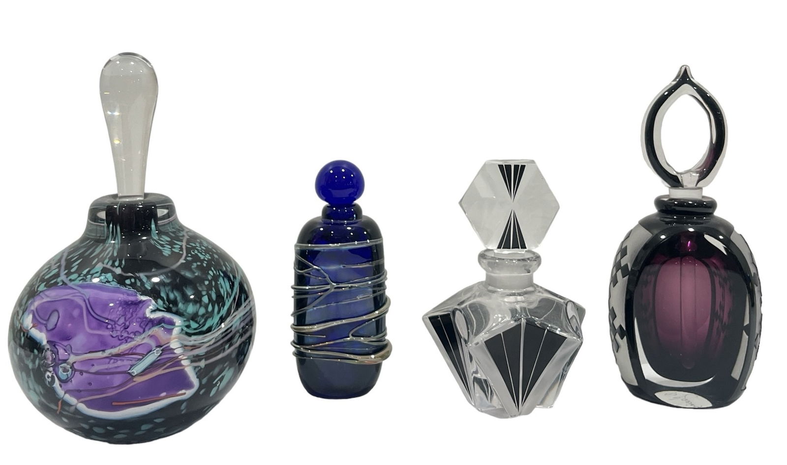 Collection Post Modern Art Glass Perfume Bottles, PETER PATTERSON (1 of 9)