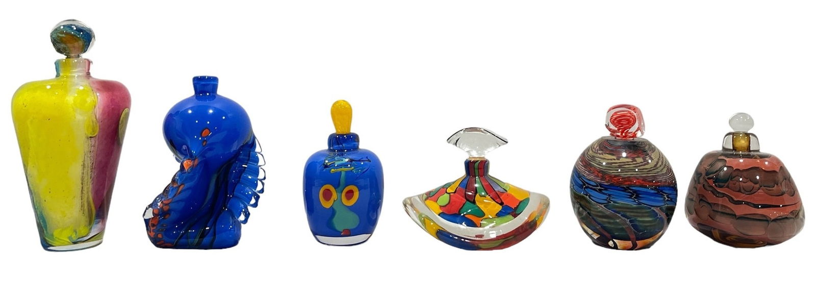 Collection Post Modern Art Glass Perfume Bottles, STEVEN MAIN (1 of 12)