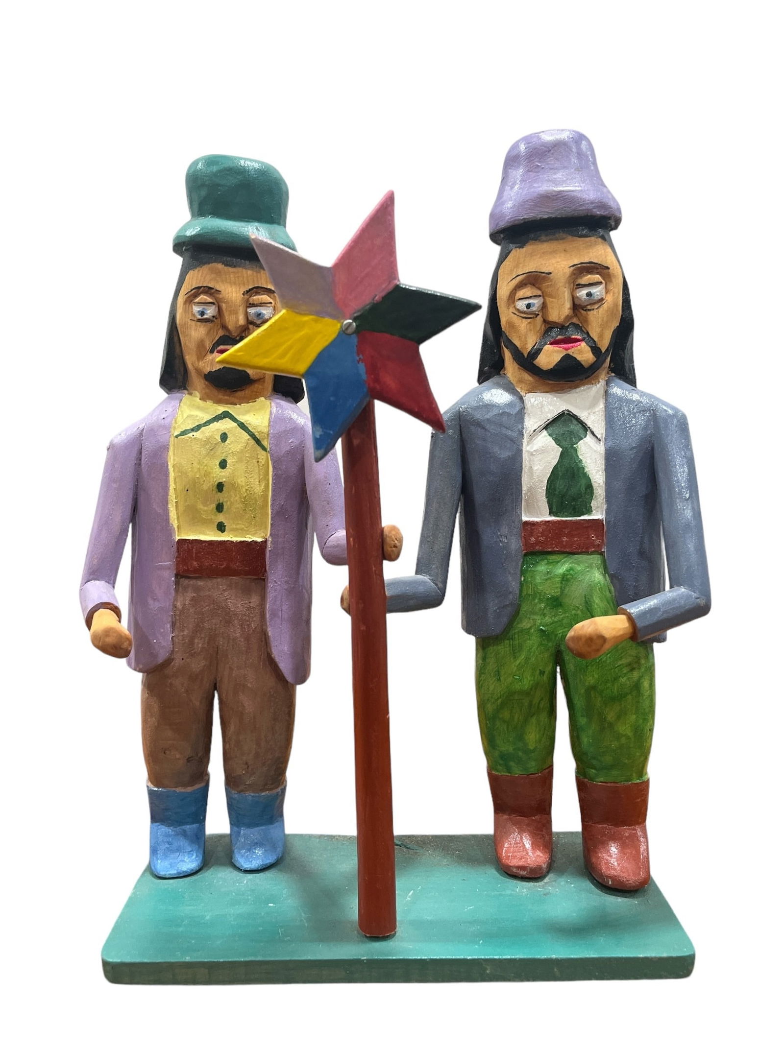 Folk Art Two Men With Whirligig Kinetic Sculpture (1 of 7)